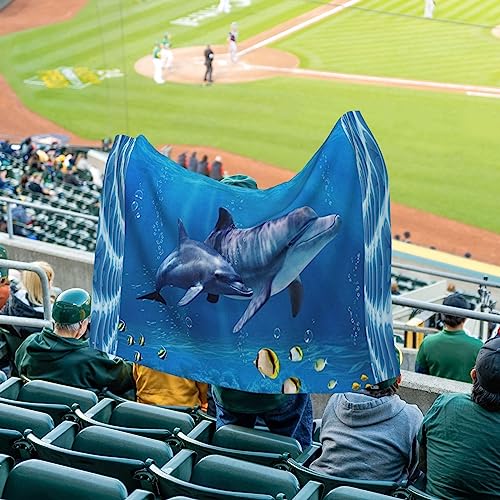 Drapeau dauphins de mer robuste 120x180 cm pavillon de qualité supérieure double face - 6