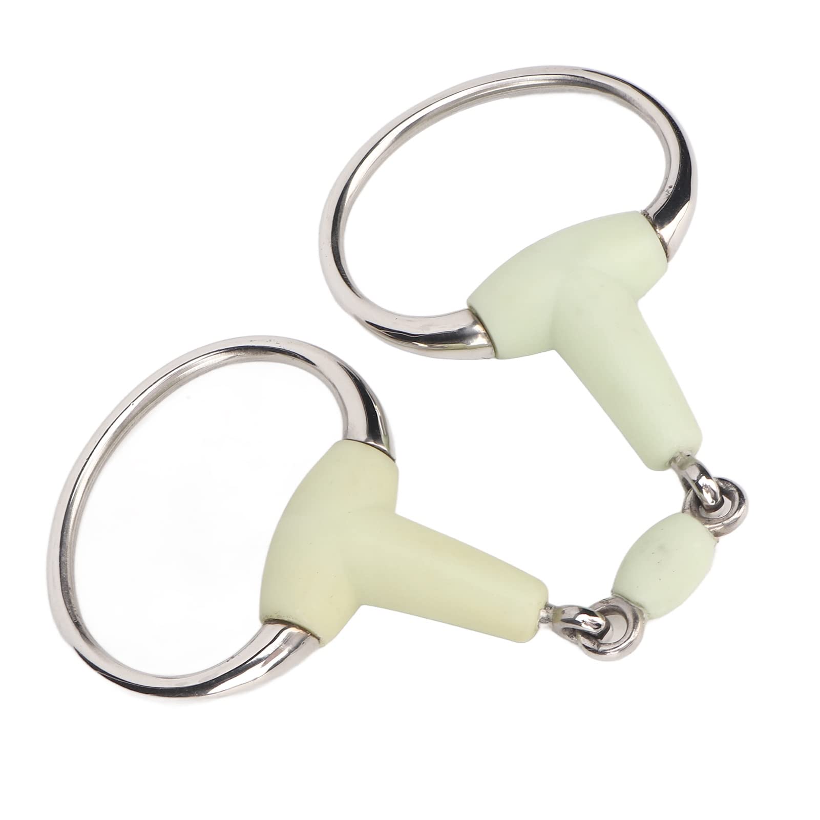 Jopwkuin Horse Mouth Bit, Portable Stainless Steel Flavor Horse Mouth Snaffle Bit Easy to Control for Training