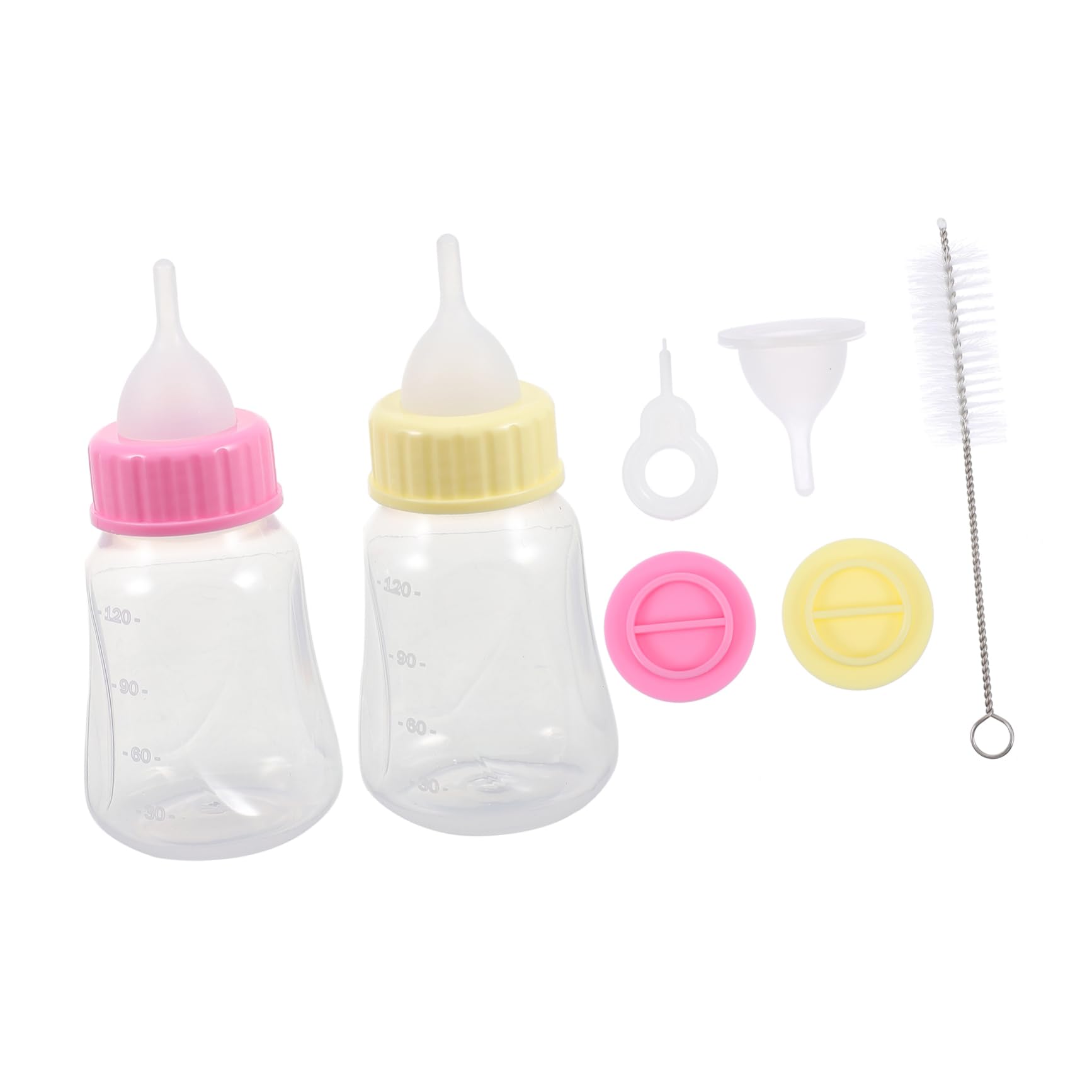 DOITOOL Plastic Baby Cat Feeder Kitten Nipple 2 Pack for Puppy Milk Feeding Storage Supple Safe