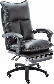 Computer Gaming Chair Leather Video Game Chairs Ergonomic Reclining Home Office Chairs Desk Chair with Footstool Black/Pink Color Pink Black