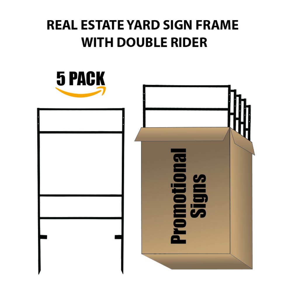 Store Sign Holders Slidein Real Estate Yard Sign Metal Frame with Dual