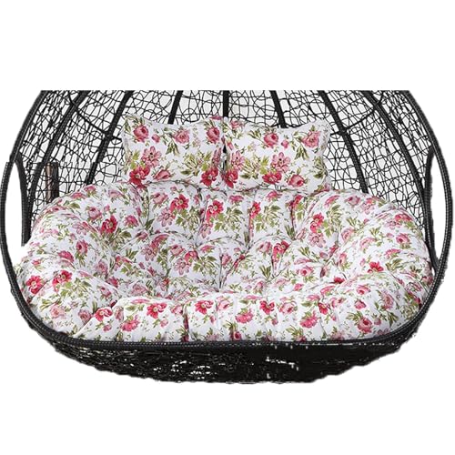 Hängande korg gungstol kudde utbyte, vattentät tjock hängmatta kudde med kudde för utomhus uteplats och trädgård