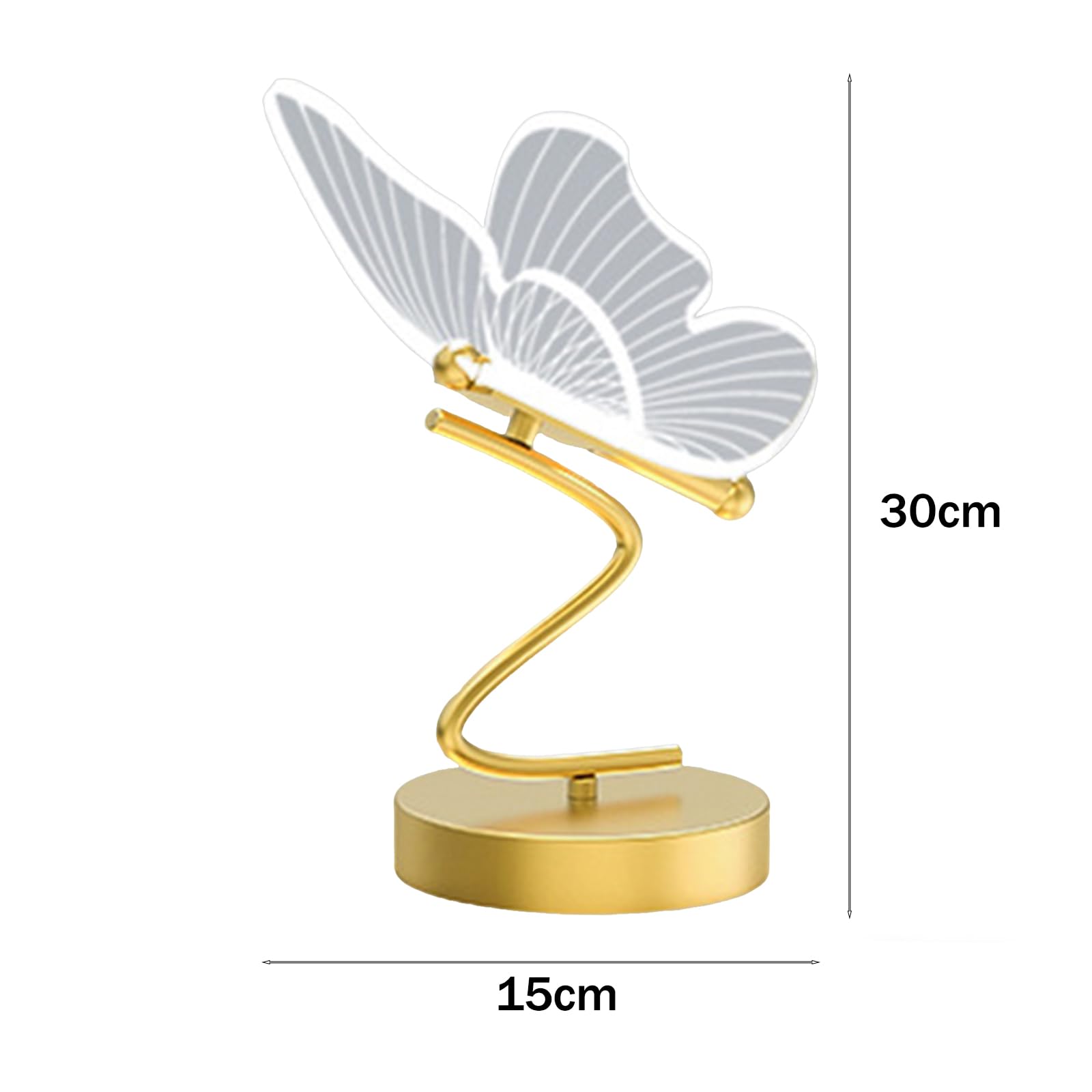 Lampa stołowa LED 6W Motyl Kreatywna lampka nocna 3000K Ciepłe światło Nowoczesne oświetlenie stołu LED Akrylowe dekoracyjne światło nocne Lampa do pokoju dziecięcego Czytanie Biurko