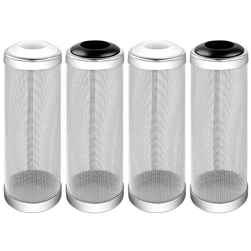 Heqishun 4 Stuks Roestvrij Staal Aquarium Filter Guard 16mm, Aquarium Mesh Filter Protector Guard, voorkomen dat Kleine Vissen worden opgezogen