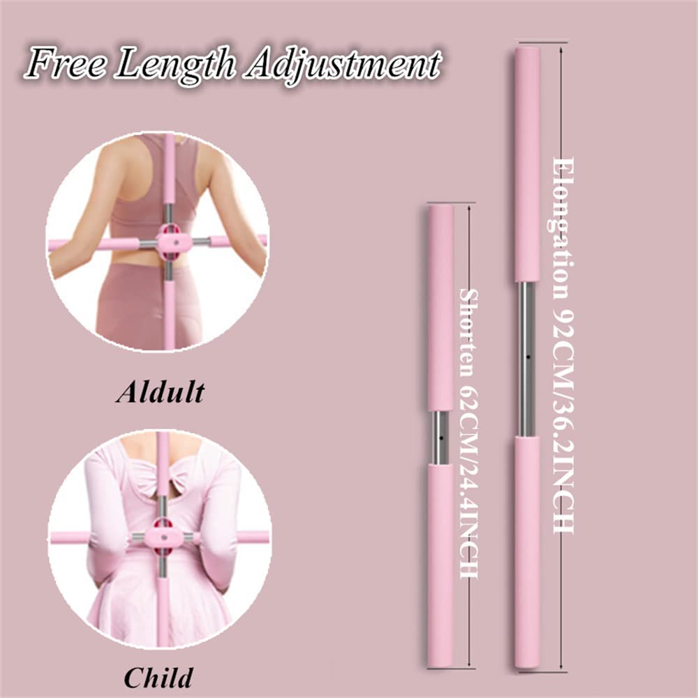 Poteau de Yoga pour Correction de Posture, Bodybuilding Pilates Stick Entraînement Complet du Corps