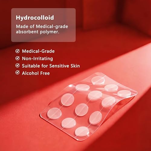 Pimple Patch for Face Daytime Invisible Overnight Hydrocolloid Acne Patches for Shrinking Zits, Blemishes, Whiteheads, 3 Pieces