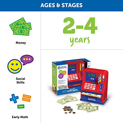 Learning Resources Pretend & Play Teaching ATM Bank - Electronic ATM Piggy Bank for Kids, Children's Banks, Money Management for Kids by Learning Resources - Image 7
