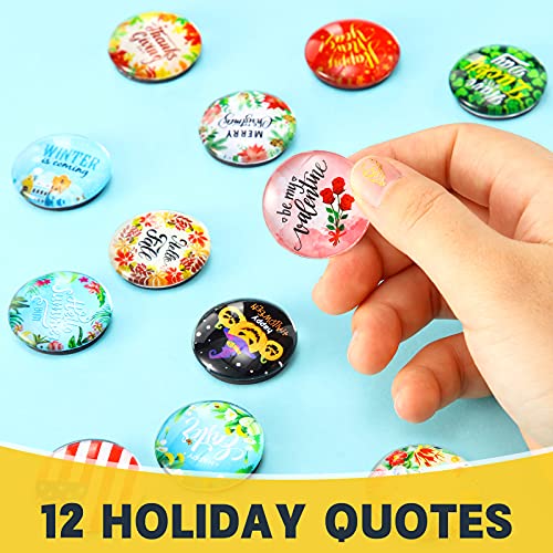 Set de 12 imanes de vidrio decorativos para refrigerador miniatura 5