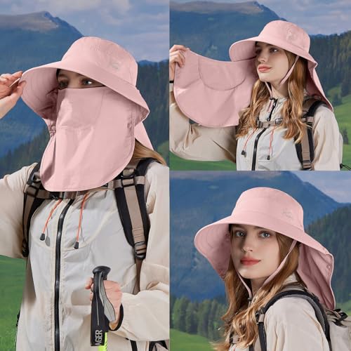 Image of Sun Hat for Men Women with Neck Flap,UPF 50+ UV Protection Fishing Hat