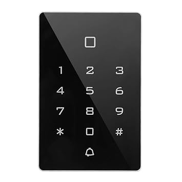 Access Control Keypad, External Doorbell Card Reader Access Control Machine, Infrared Night Vision Device Electronic 26 Touch Keypad for Families Enterprises