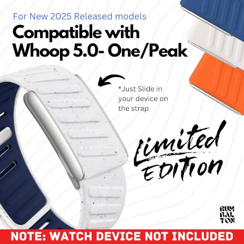 Image of Premium Sports Strap for Whoop 5.0 - One & Peak 2025 Released Band Replacement Strap Accessory | Soft Felt | Silicone Band for Fitness (Device Not Included) (Speckled White)