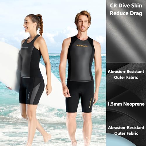 Chaqueta de Neopreno sin Mangas para Hombre y Mujer 2mm para Deportes Acuáticos miniatura 3