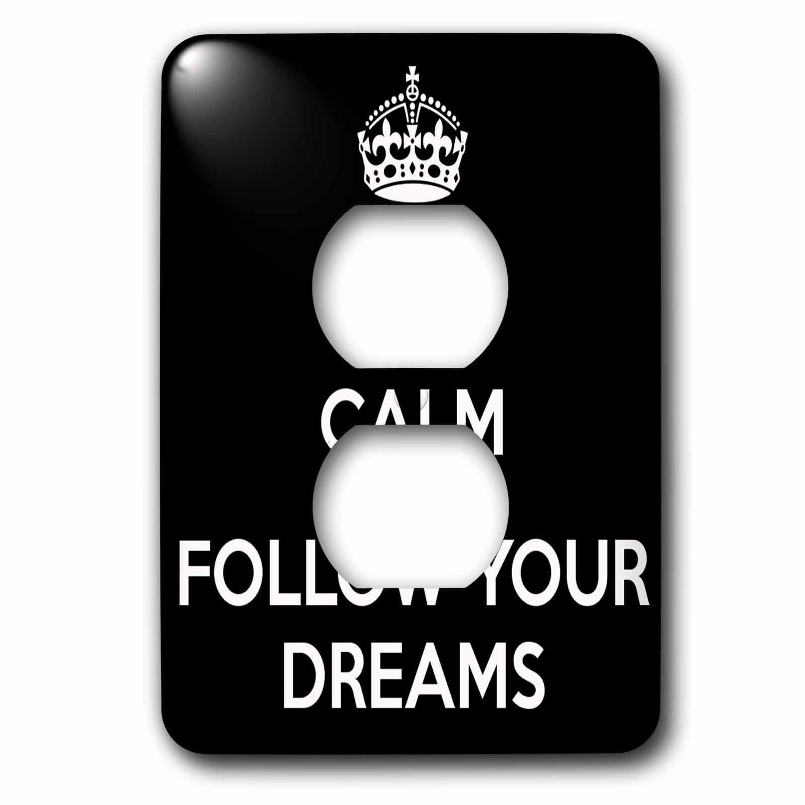 Cache-prise 3dRose Keep Calm - Décoration murale motivante