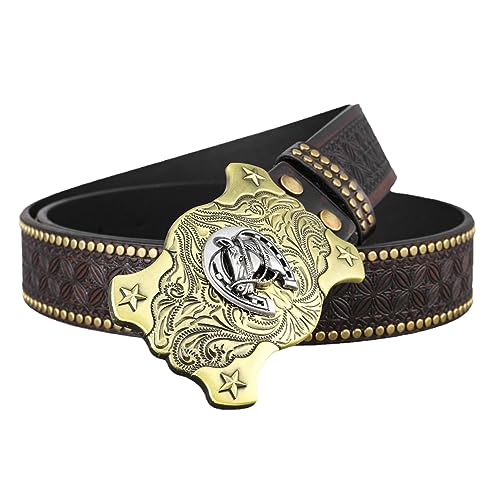 Ceinture cuir cloutée pour look country et soirées rodéo western