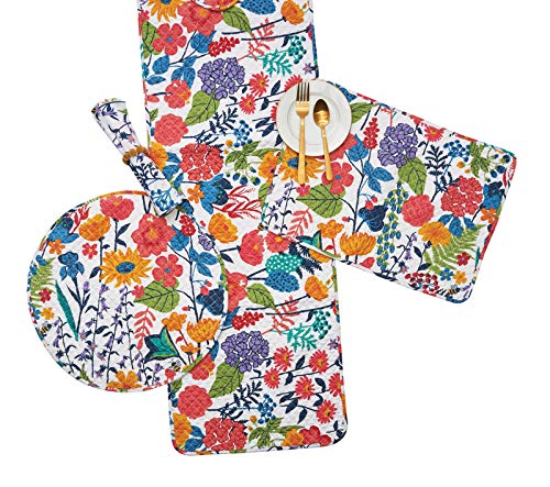 Servilletas de Tela Carolina Flores Vintage 100% Algodón x4 miniatura 4