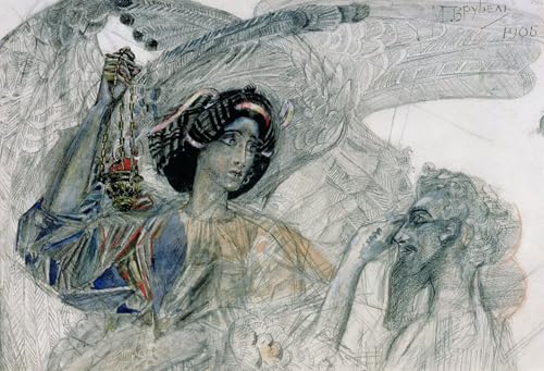 Art mural classique tableaux le séraphin affiche Vroubel 60x90cm