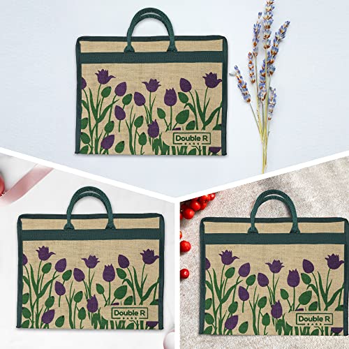 Image of DOUBLE R BAGS Jute Eco-Friendly Tote Bag: Stylish, Spacious, and Sustainable - Perfect for Everyday Errands and Adventures!