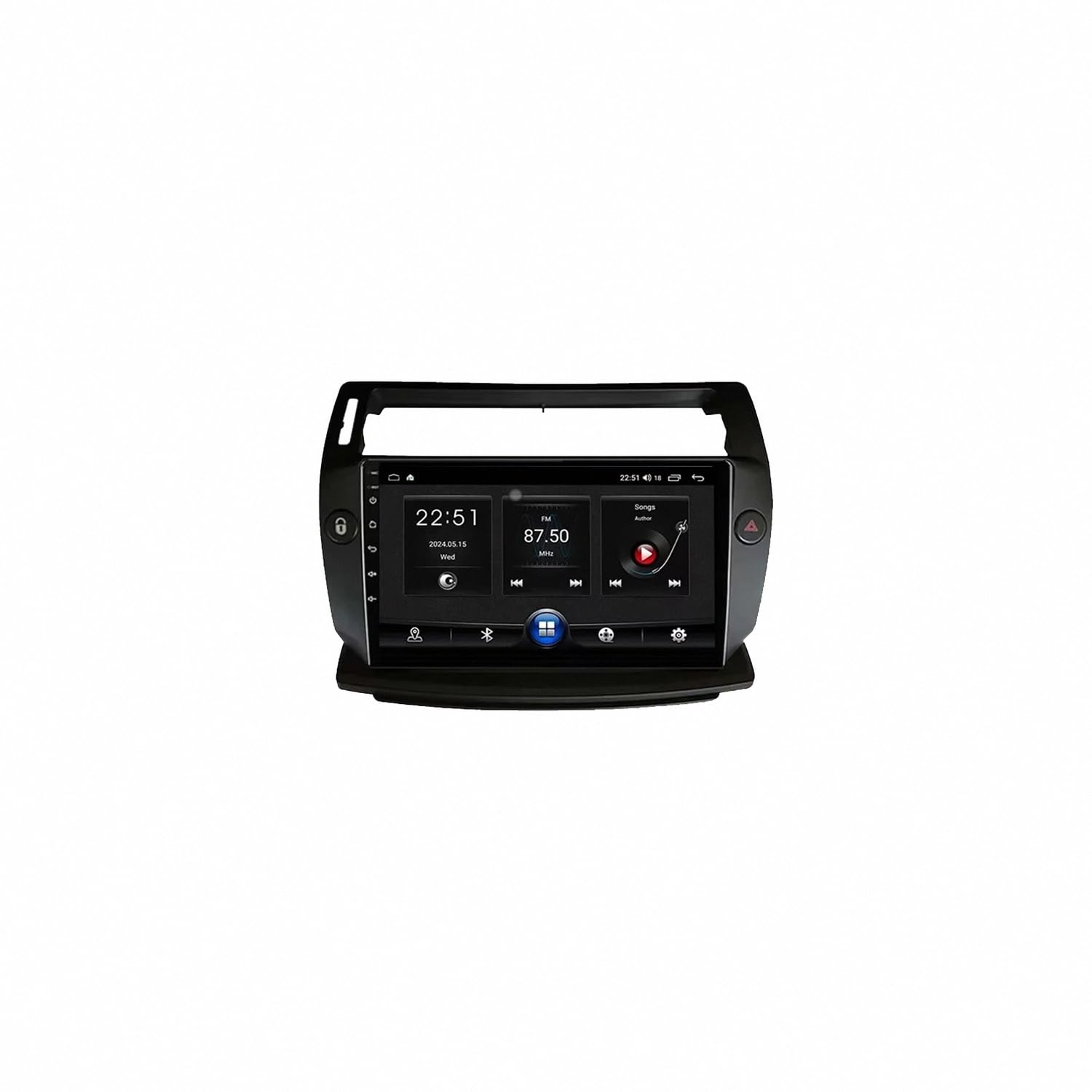 Radio Samochodowe dla Citroen C4 C-Triomphe C-Quatre 2004-2009 Z Bluetooth, Fm, Aux, Nawigacją Mapową Oraz Asystentem Głosowym Siri; Obsługa Aux/Airplay/Fm, 4 Rdzeń 4G+64G