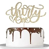 Artczlay thirty-one birthday happy golden glitter cake topper 31 years old birthday party decoration...