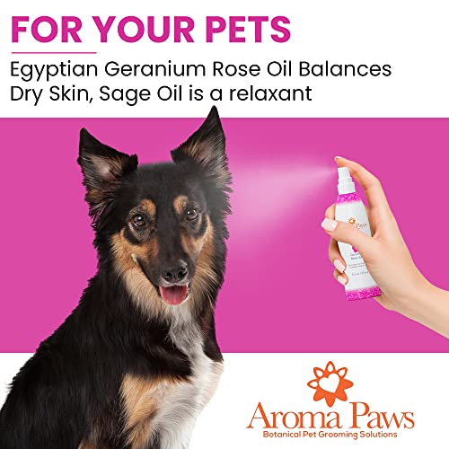 Dog Coat Conditioning Spray – Pet-Friendly Detangler Spray with Natural Essential Oils for Dogs – Daily Dog Spray to Eliminate Odors and Knots – Geranium Sage 4.5 oz. Dog Coat Conditioning Spray – Pet-Friendly Detangler Spray with Natural Essential Oils for Dogs – Daily Dog Spray to Eliminate Odors and Knots – Geranium Sage 4.5 oz.