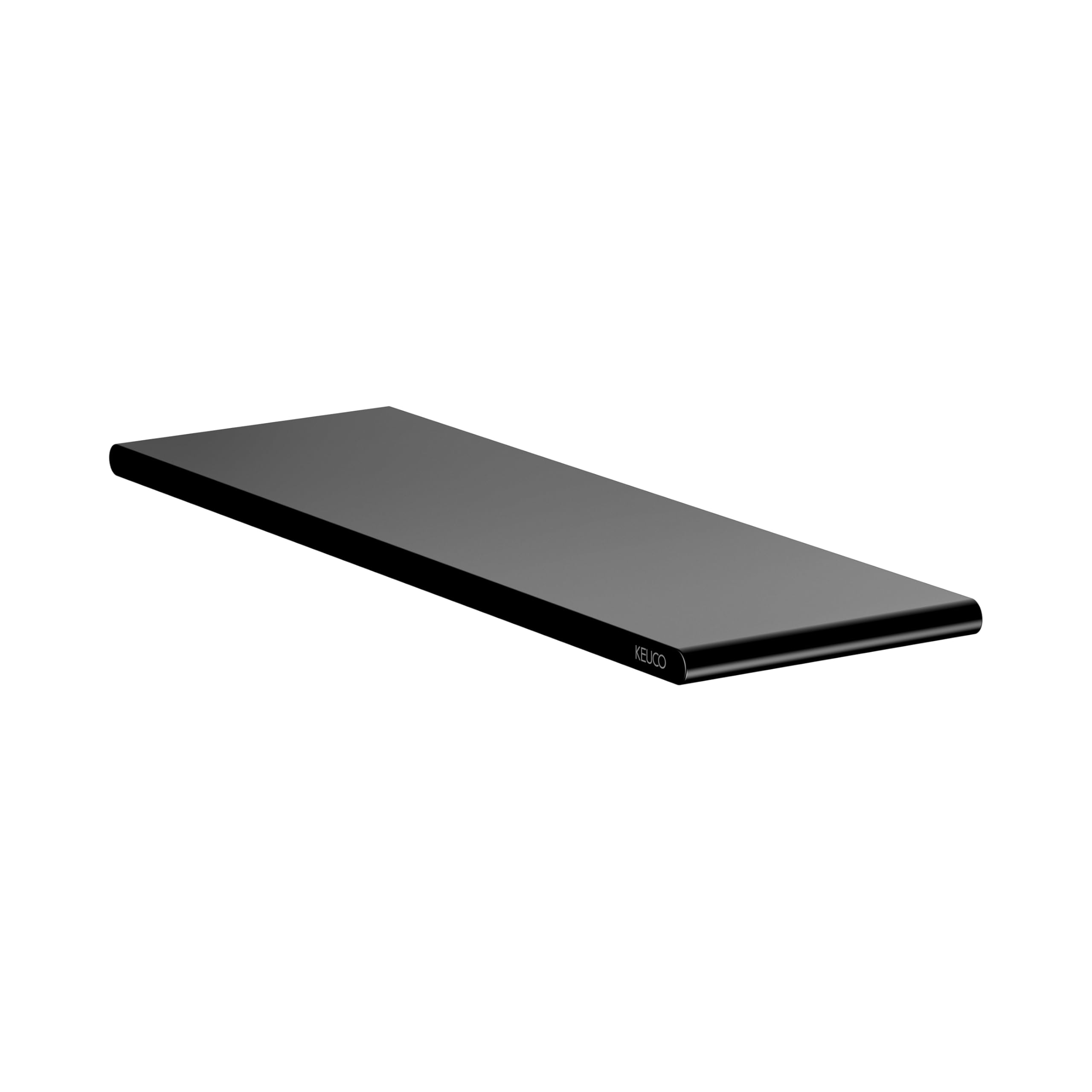 Keuco Rose Duschablage 32,8 cm, ohne Bohren, Aluminium schwarz matt | Made in Germany, inkl. Klebeset und Schraubset, Duschregal zum Kleben oder Schrauben