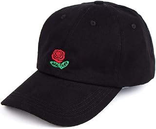 DINGZZ Shower cotton rose dad hat for women men adjustable flower baseball cap embroidery snapback hat curved summer sunhat (Color : 3-pack, Size : Talla �nica)