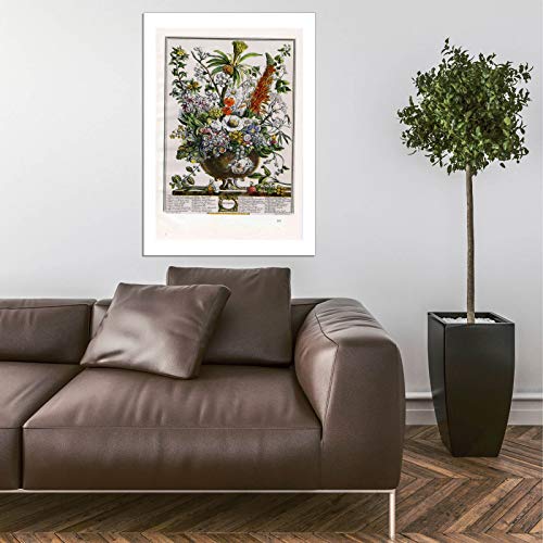 Impression d'art encadrée Spiffing Prints Robert Furber fleurs de décembre tableau mat medium