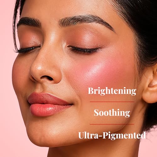 Image of Just Herbs Dewy Glow Blush Stick with Shea Butter & Cica for Eyes Cheeks and Lips For Women