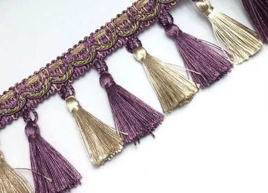 Perles et pompons en dentelle pour décoration d'intérieur, 10 mètres de long pour rideaux, couleur marron clair, idéal pour les travaux manuels et les projets personnels