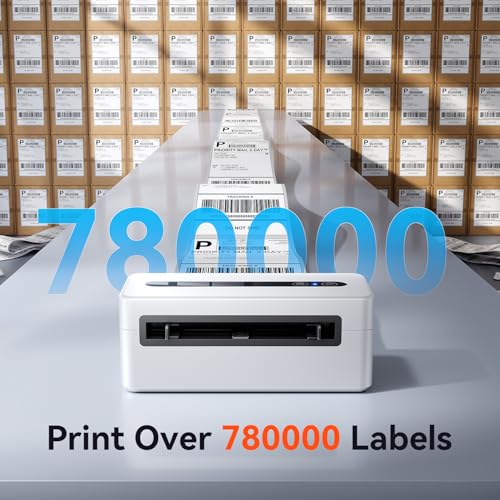 Image of TATTMUSE Bluetooth Thermal Label Printer, 4X6 Shipping Label Printer for Small Business, Thermal Printer Scanner Accessories Compatible with Phone, iOS, Android, Windows, Mac, Amazon, Shopify
