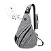 TINYAT Sac à bandoulière pour Hommes Sac de Poitrine étanche Dames Sac à bandoulière Multifonctionnel Sac à Dos en Nylon avec Prise Casque Fitness, Camping, vélo, activités de Plein air, T509