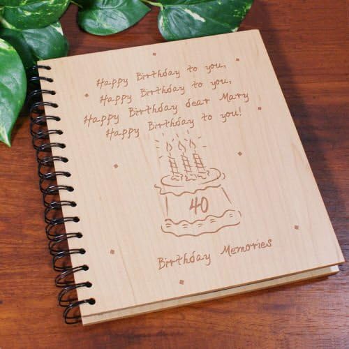 GiftsForYouNow Birthday Memories - Álbum de fotos, personalizado, con capacidad para 72 fotos de 4 x 6 pulgadas