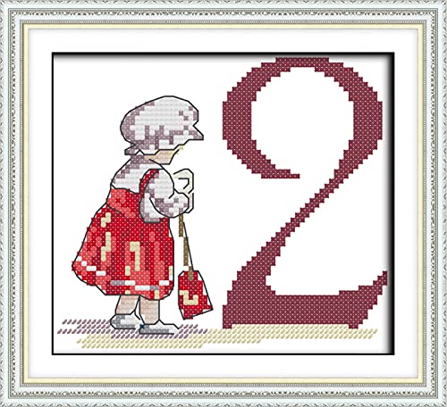 Point de croix en tissu 11CT avec motif imprimé pour broder sans se tromper