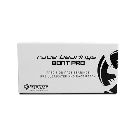 Bont Pro Racing 608 Skate Bearings - Inline and Roller Skate Bearings for Quad and Speed Skating -16 Pack - Fits Skateboard and Scooter