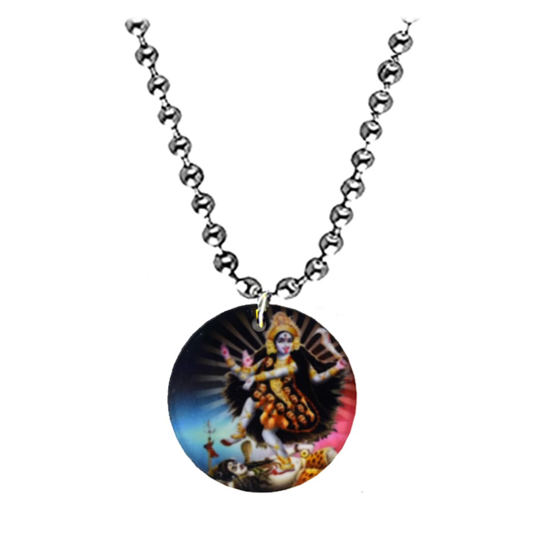 Maa Kali Mahakali Crystal Necklace Bead Chain Pendnet for Men and Women, Love, Anniversary, Special Occassion Gift Fashion Jewellery