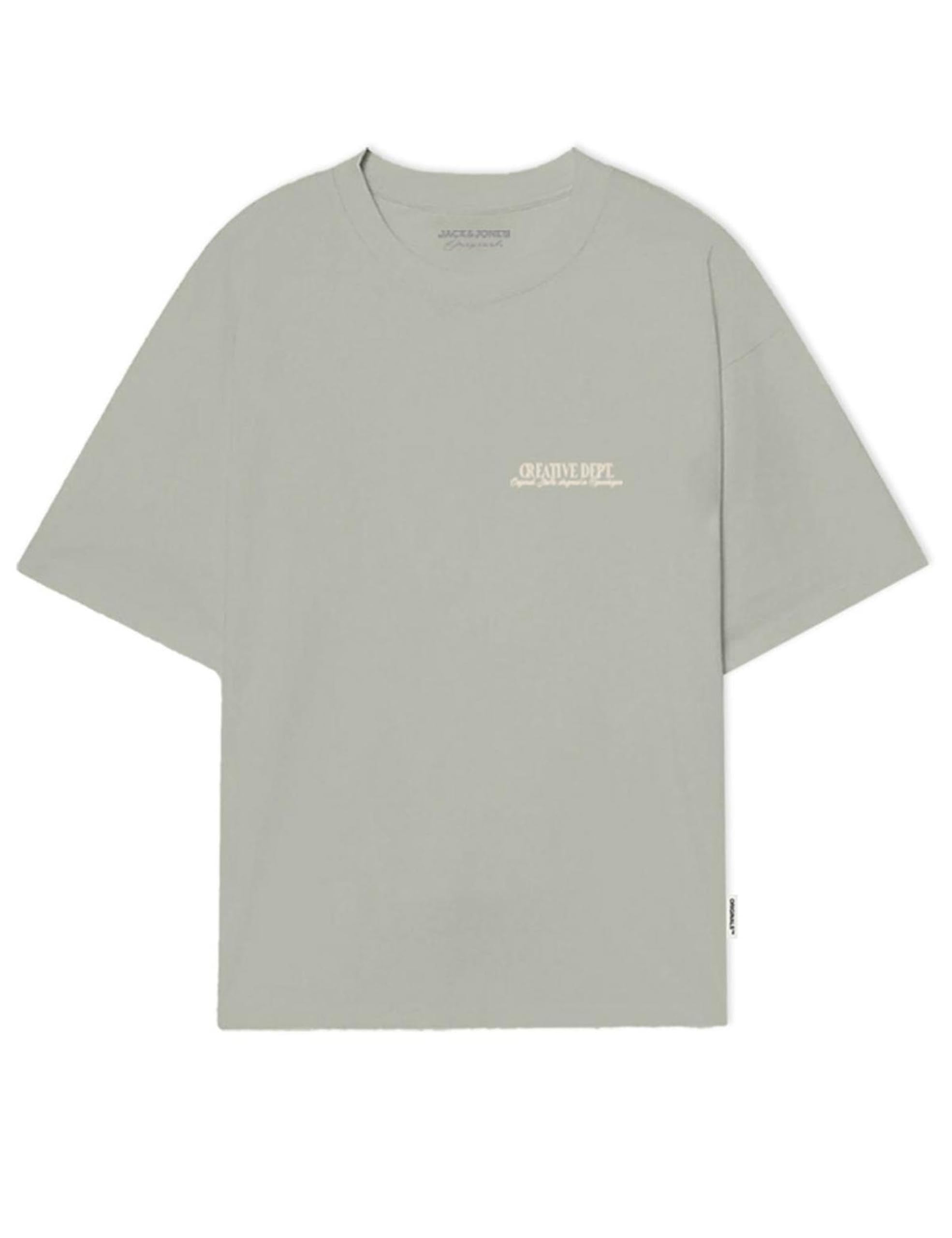 JACK & JONES Jorroxbury Type Tee SS Crew Neck, Celadon Tint, L