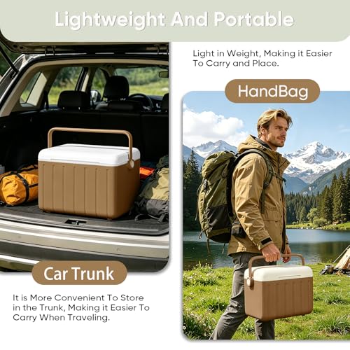 Image of 6Qt 13Qt 19Qt Northroad Camping Coolers,Stylish Macaron Color Durable Hard Cooler,Portable Insulated Ice Chest with 24 /48 Hour Ice Retention,Multi- Size for Camping,Picnic,Beach,Travel