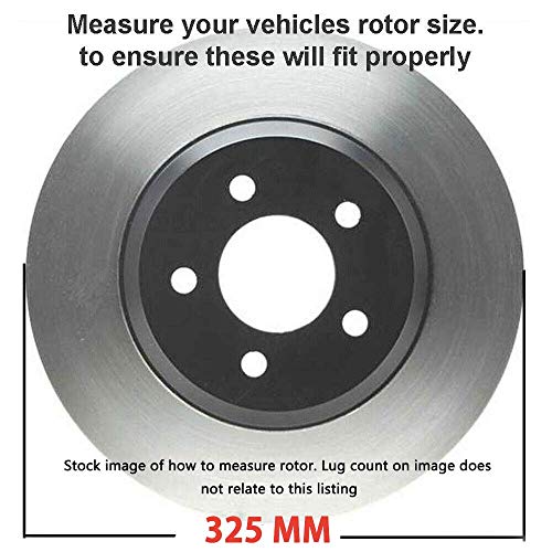 Image of Detroit Axle - Front Brake Kit for 2001-2006 BMW 330Ci 2001-2005 330i 330xi | 2006-2008 Z4 Drilled and Slotted Brake Rotors Ceramic Brake Pads Replacement 12.8'' inch Rotors