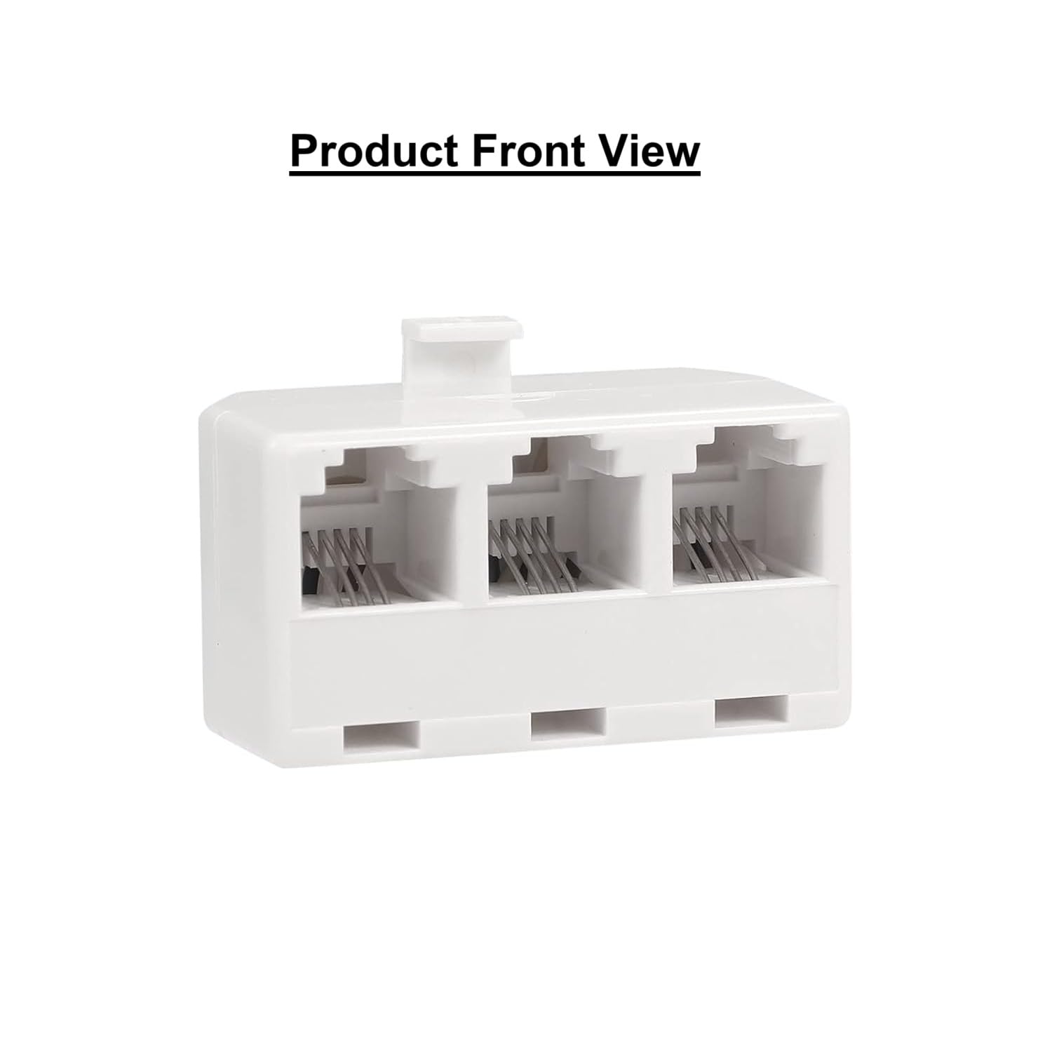 3-Wege-Telefon-Splitter-Wandstecker-Adapter, 4 Stück, weiß, 1 Stecker auf 3 Konverterkabel, RJ11 6P4C Telefonadapter und Trennwand für Festnetz auf Wandbuchse, für Telefon, Fax, Modem