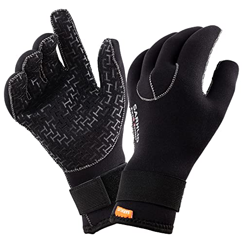 Sarhlio Neoprene Water Gloves 3Mm Warm Wetsuit Gloves For Scuba Diving Snorkeling Paddling Surfing Kayaking Canoeing Spearfishing Skiing(S) #TOP24