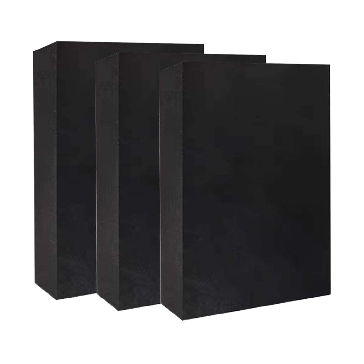 Tampons en Caoutchouc Anti-Vibrations Durs Tapis D'Isolation de Vibrations Carré pour Les Lave-Linge Les Sécheuses Les Meubles Dimensions du côté 100mmx200mm 3 pièces,Thickness 25mm