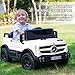 Letsgokid 12V Ride on Car with Parent Remote Control, Licensed Mercedes-Benz UNIMOG Car for Kids, LED Lights, Music & Horn, Soft Start, Low Battery Prompt, Kids Electric Vehicle for Boys Girls (White)
