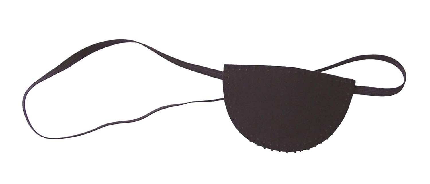 Graham-Field Eye Patch with Black Sateen Finish and Elastic Headband, 1273 (Pack of 12)