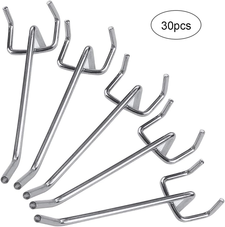30 PCS Peg Board Wall Hooks, Pegboard Hook, Hook Pegboard Tool, Peg