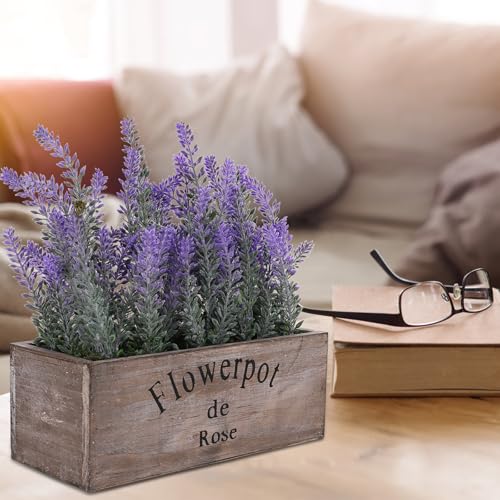Bonsaï de lavande artificielle en pot pour décoration de salon