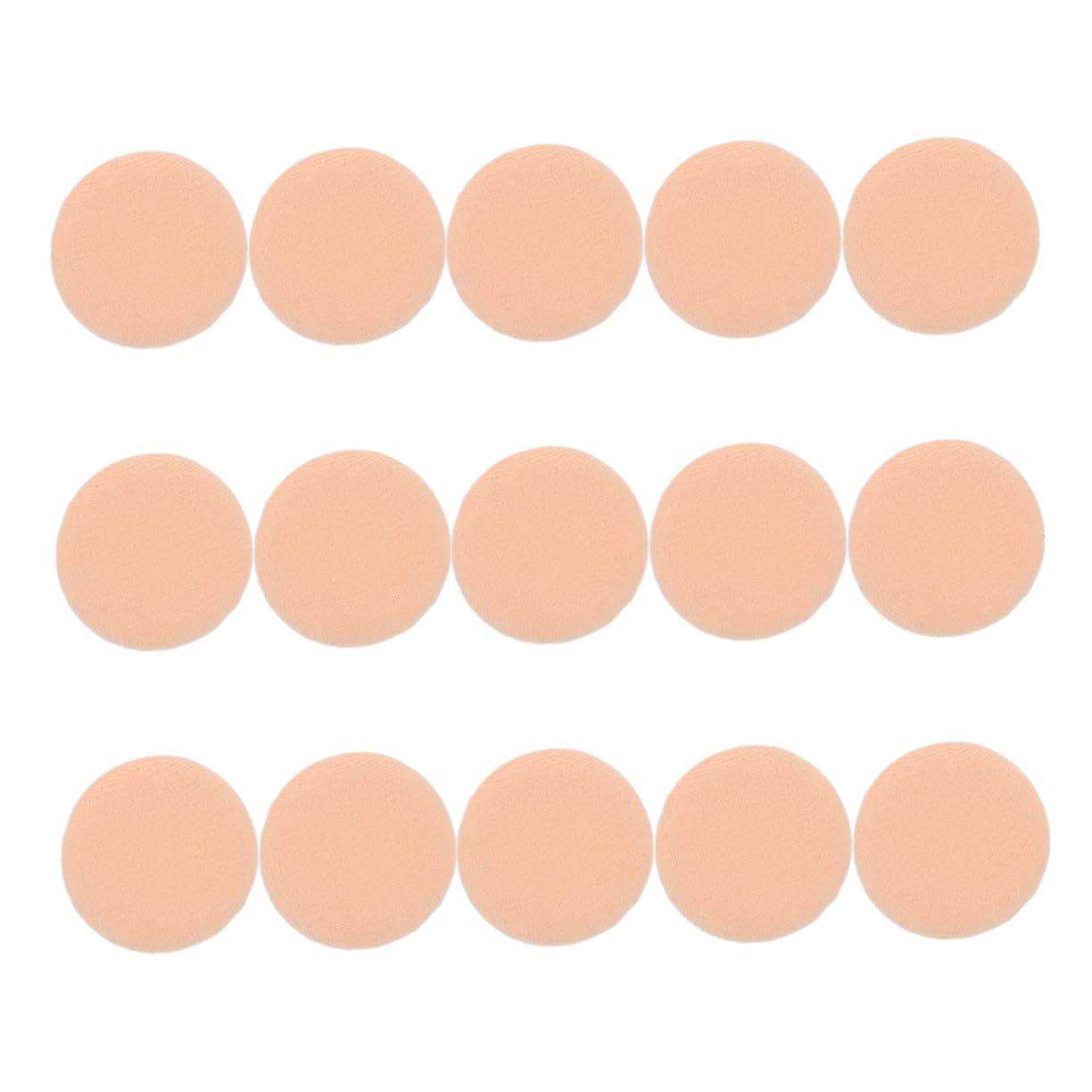 FRCOLOR 15pcs Rounded Makeup Powder Puff Applicators for Foundation Concealer Blusher and Highlighter Soft Velour Cosmetic Tool for Application