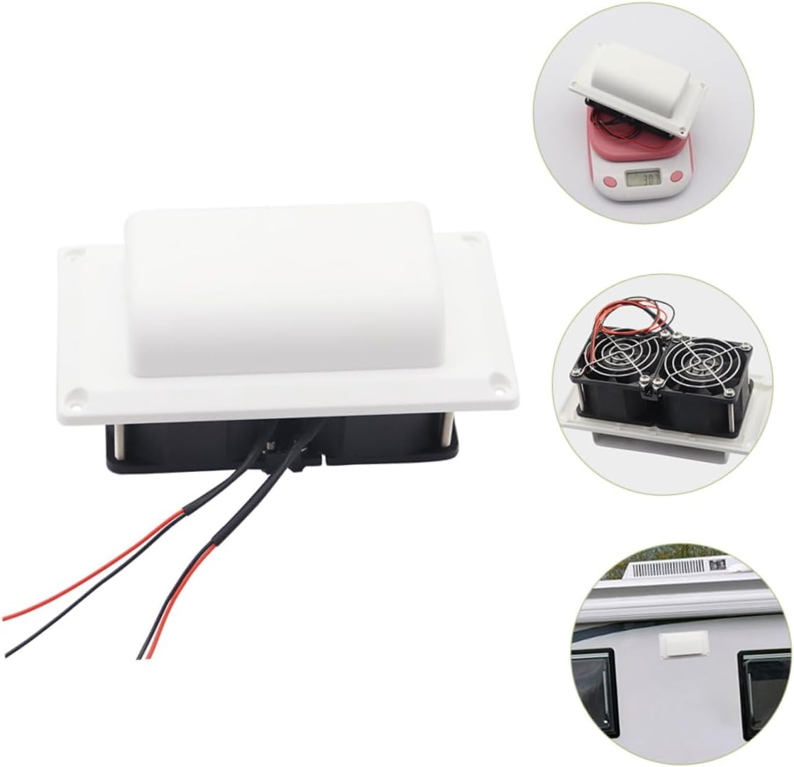 Rv Vent Fan 12v 15w Side Air Exhaust Fan with 4.84x6.42 Inch Opening for Trailer and Yacht Ventilation Cooling