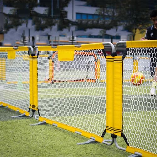 リバウンドネット サッカーフィールドフェンス 拡張可能 サッカー セキュリティゲート 自立型 折りたたみ トレーニング パーティションポータブル 設定 練習する バリケード、 ボール スポーツ バリアネット のために 遊び場 サッカー,10pcs