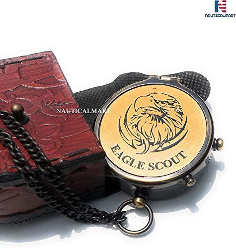 Brújula portátil de estilo vintage en latón miniatura 3