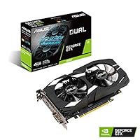 ASUS NVIDIA GeForce GTX 1650 Dual 4G Gaming Grafikkarte (PCIe 3.0, 4GB DDR5 Speicher, HDMI, DVI, Displayport)